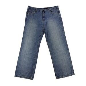 Mens Contigo Denim Jeans Y2K Medium Wash Wide Leg Baggy Size 36X30 Grunge